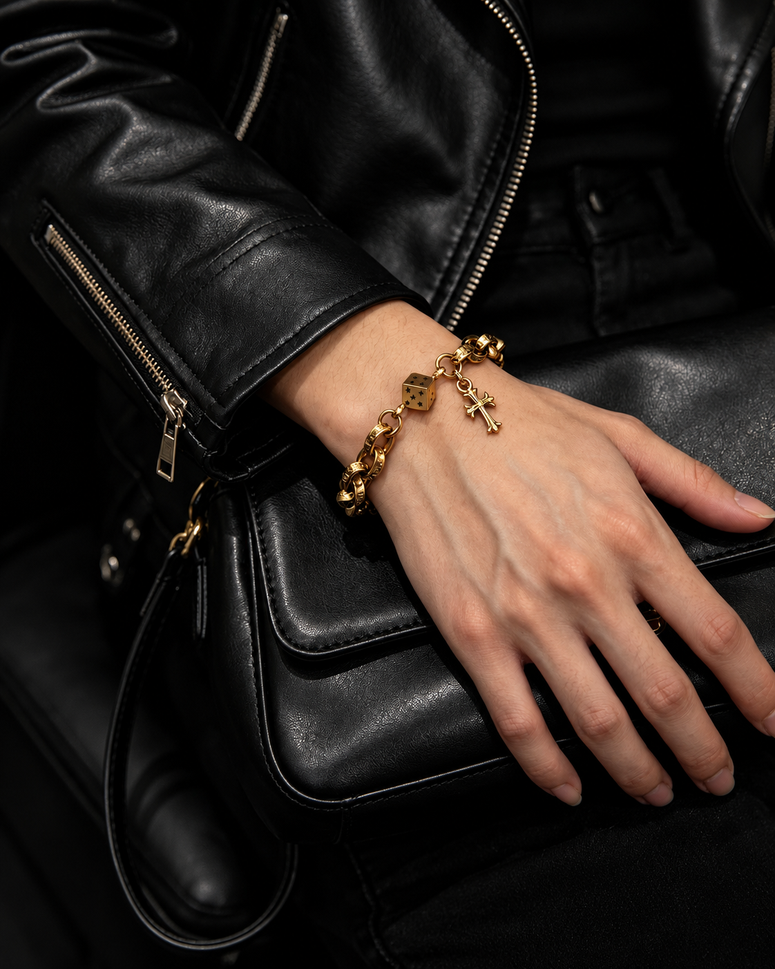 Dice Cross Bracelet