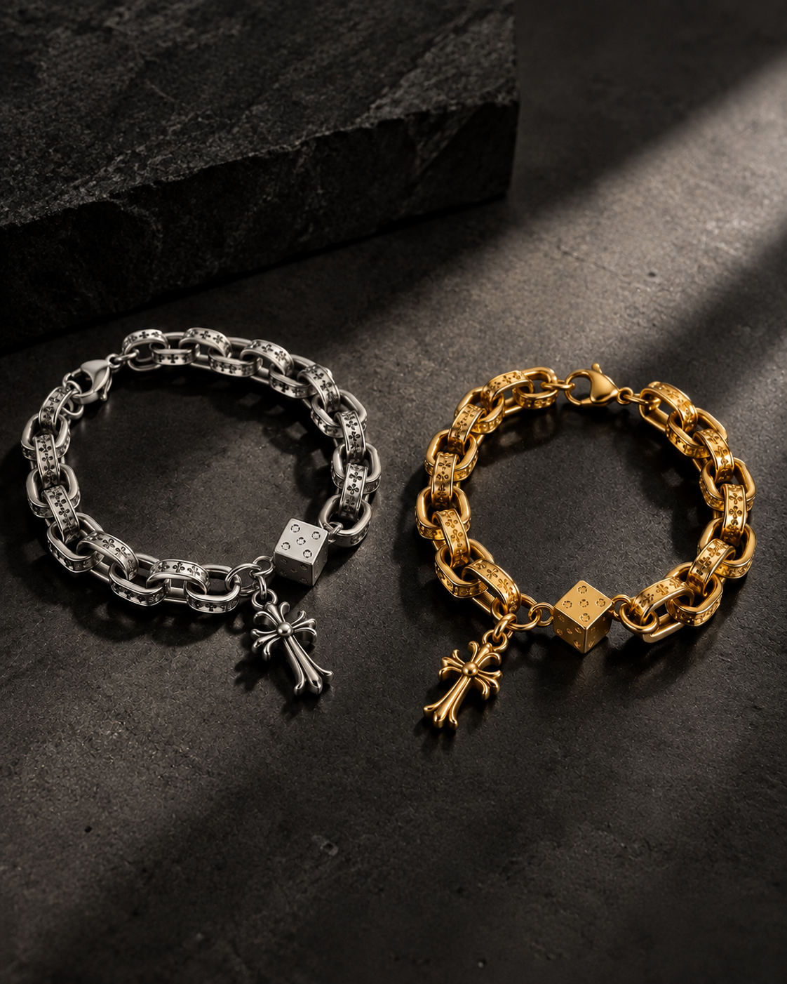 Dice Cross Bracelet