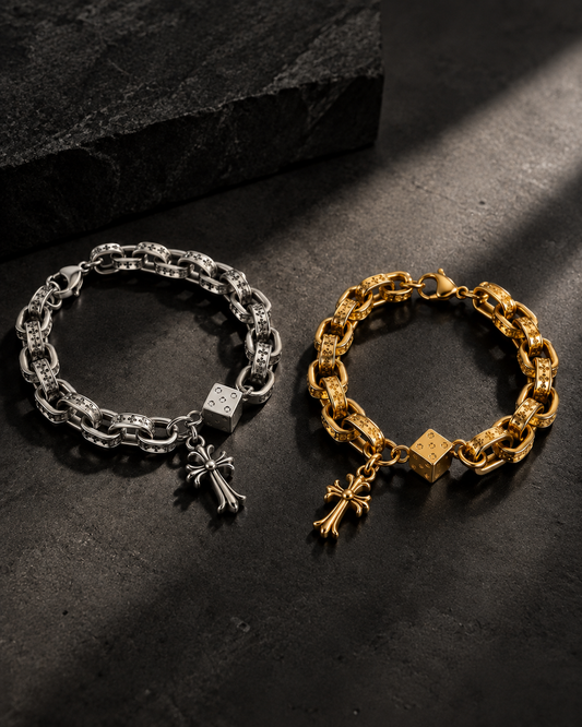 Dice Cross Bracelet